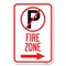Signmission No Parking Symbol and Right Arrow Heavy-Gauge Aluminum Sign, 12" x 18", A-1218-24654 A-1218-24654 - alternate 1